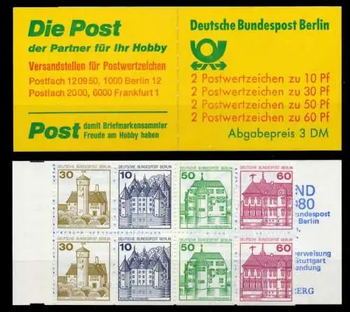 BERLIN MARKENHEFTCHEN Nr MH 12boZ postfrisch S2BA54E