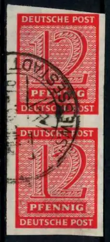 SBZ WESTSACHSEN Nr 119Y gestempelt SENKR PAAR 74909A
