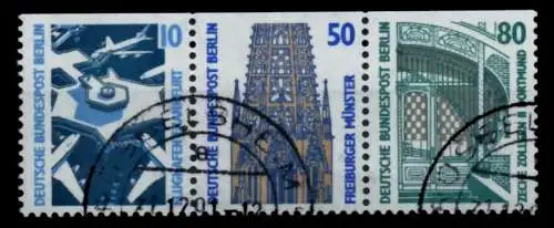 BERLIN ZUSAMMENDRUCK Nr W85 gestempelt 3ER STR 74B5D6