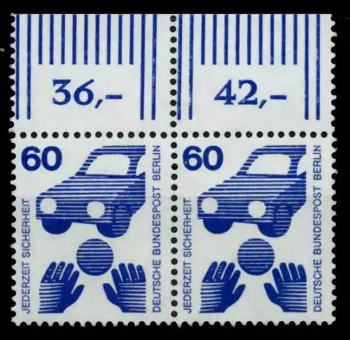 BERLIN DS UNFALLV Nr 409 postfrisch WAAGR PAAR ORA 74BA06