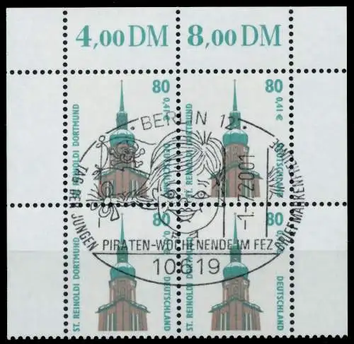 BRD DS SEHENSW Nr 2177 zentrisch gestempelt VIERERBLOCK ORA 750CEE