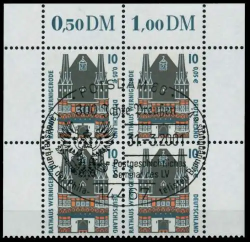 BRD DS SEHENSW Nr 2139 zentrisch gestempelt VIERERBLOCK ORA 750D02