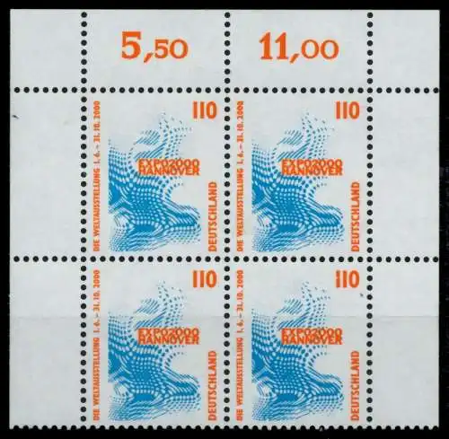 BRD DS SEHENSWÜRDIGKEITEN Nr 2009A postfrisch VIERERBLO 75250E