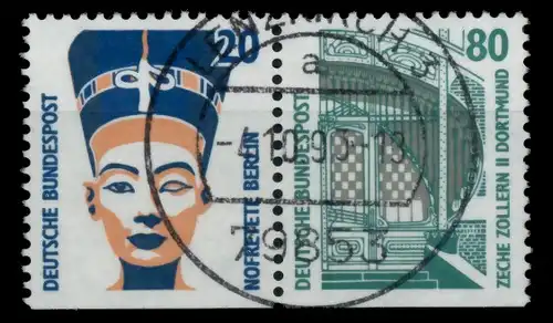 BRD ZUSAMMENDRUCK Nr W96 zentrisch gestempelt WAAGR PAAR 752A06