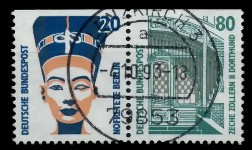 BRD ZUSAMMENDRUCK Nr W95 zentrisch gestempelt WAAGR PAAR 752A1E