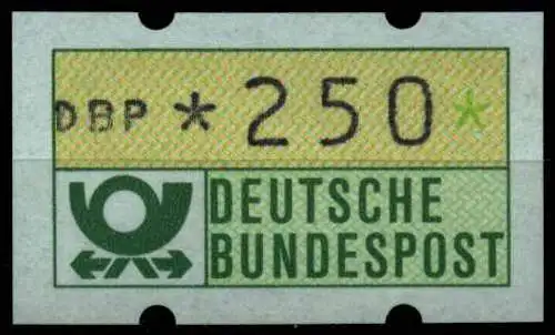 BRD ATM 1981 Nr 1-1-250 postfrisch S2E302E