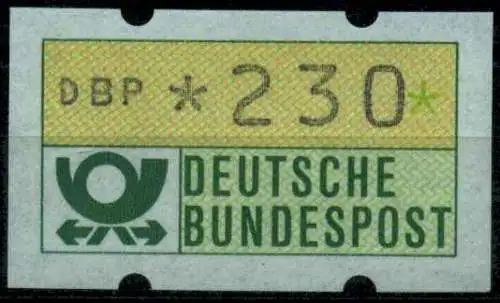 BRD ATM 1981 Nr 1-1-230R postfrisch S2E30B2