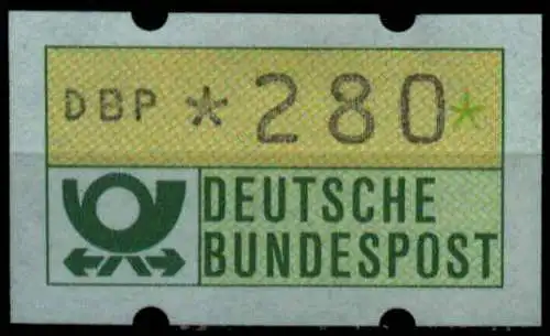 BRD ATM 1981 Nr 1-1-280R postfrisch S2E30D6