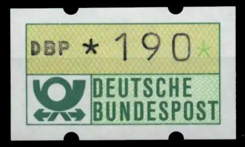 BRD ATM 1981 Nr 1-2-190 postfrisch S2E316E