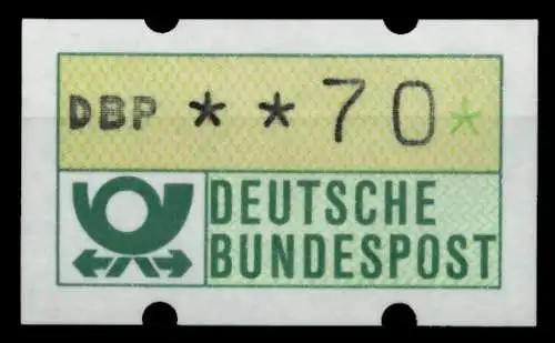 BRD ATM 1981 Nr 1-2-070 postfrisch S2E314E