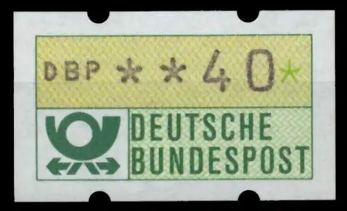 BRD ATM 1981 Nr 1-2-040 postfrisch S2E313E