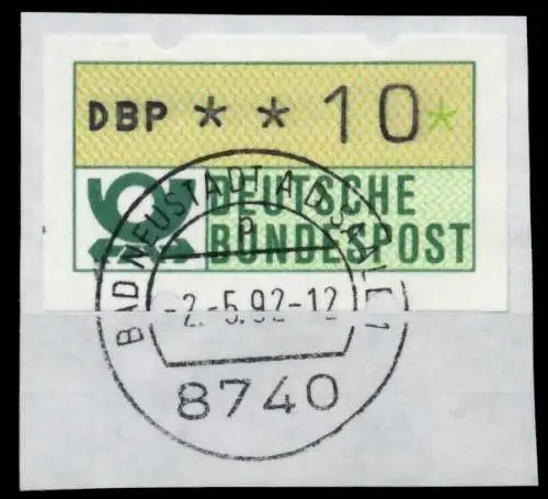 BRD ATM 1981 Nr 1-2-010 gestempelt 756C6E
