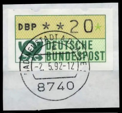 BRD ATM 1981 Nr 1-2-020 gestempelt 756C86