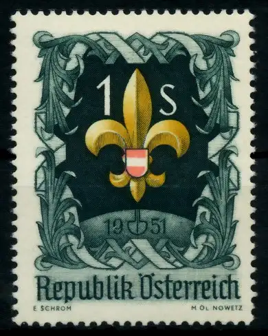 ÖSTERREICH 1951 Nr 966 postfrisch 75992A