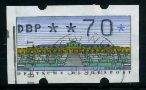 BRD ATM 1993 Nr 2-1.1-0070 gestempelt 75BF7A