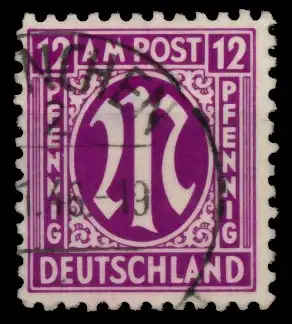 BIZONE AM-POST Nr 7x gestempelt 75F216