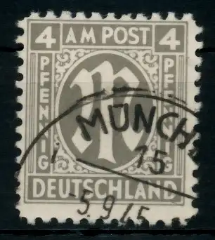 BIZONE AM-POST Nr 2x gestempelt 75F2AE