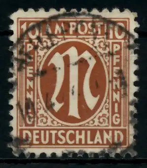 BIZONE AM-POST Nr 6z gestempelt 760B72