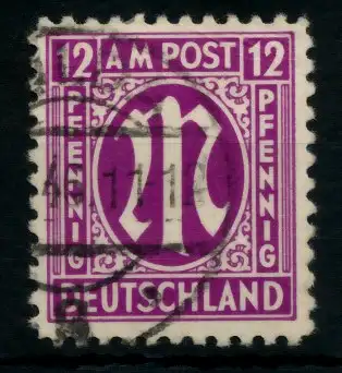 BIZONE AM-POST Nr 7z gestempelt 760C36