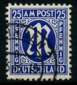 BIZONE AM-POST Nr 9z gestempelt 760CBE