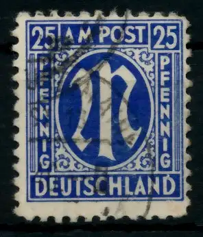 BIZONE AM-POST Nr 9z gestempelt 760CDA