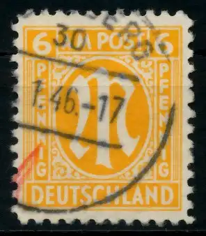 BIZONE AM-POST Nr 4z gestempelt 760DBE