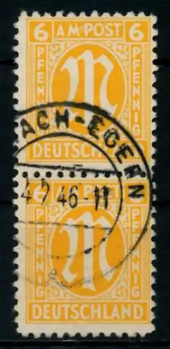 BIZONE AM-POST Nr 4z gestempelt SENKR PAAR 760E12