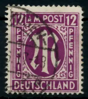 BIZONE AM-POST Nr 15aAz gestempelt 76362E