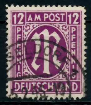 BIZONE AM-POST Nr 15aAz gestempelt 76365E