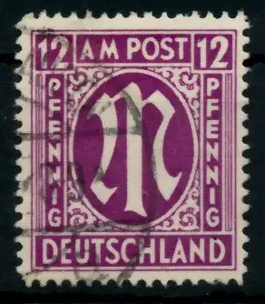 BIZONE AM-POST Nr 15aAz gestempelt 76366E