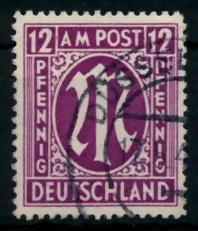 BIZONE AM-POST Nr 15aAz gestempelt 76367A