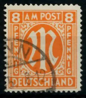 BIZONE AM-POST Nr 14-Ay gestempelt 76370A