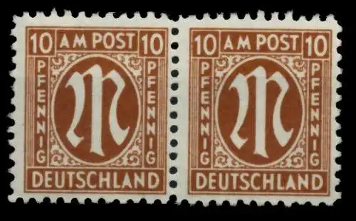 BIZONE AM-POST Nr 22Az postfrisch WAAGR PAAR 764B56
