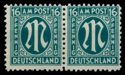 BIZONE AM-POST Nr 25Az postfrisch WAAGR PAAR 764EDE