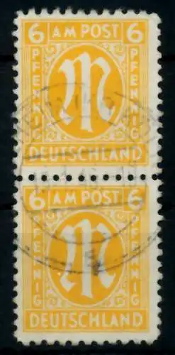 BIZONE AM-POST Nr 20Bz gestempelt SENKR PAAR 767B46