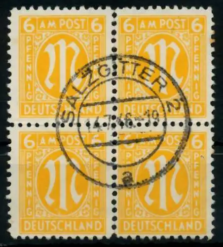 BIZONE AM-POST Nr 20Az zentrisch gestempelt VIERERBLOCK 767B66