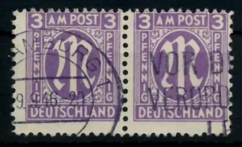 BIZONE AM-POST Nr 17bCz gestempelt WAAGR PAAR 767C92