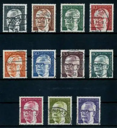 BRD DS HEINEM Nr 635-645 gestempelt 768182