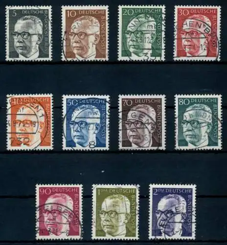 BRD DS HEINEM Nr 635-645 gestempelt 76816A