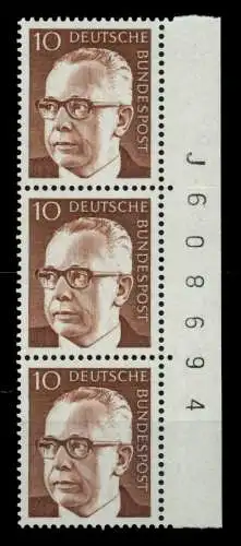 BRD DS HEINEM Nr 636 postfrisch 3ER STR 76A30E