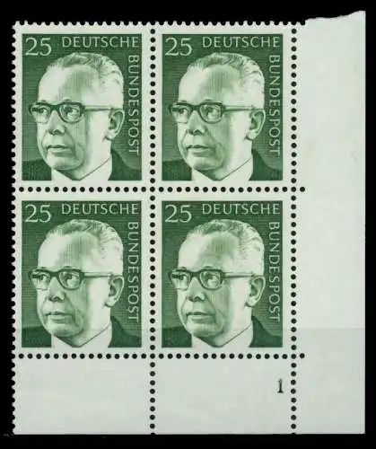 BRD DS HEINEM Nr 689 postfrisch VIERERBLOCK FORM1 76A52A