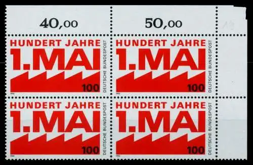BRD 1990 Nr 1459 postfrisch VIERERBLOCK ECKE-ORE 76CD06