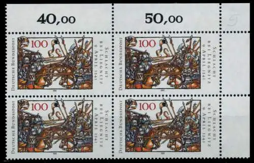 BRD BUND 1991 Nr 1511 postfrisch VIERERBLOCK ECKE-ORE 76CD76