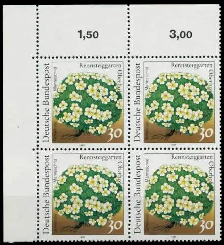 BRD 1991 Nr 1505 postfrisch VIERERBLOCK ECKE-OLI 76CDA2