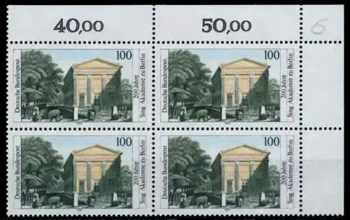 BRD 1991 Nr 1520 postfrisch VIERERBLOCK ECKE-ORE 76CDE2