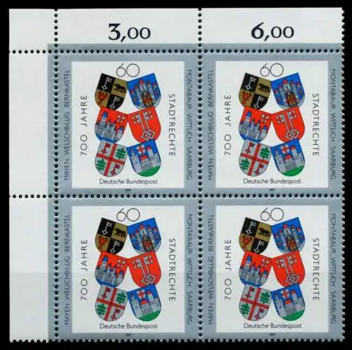 BRD 1991 Nr 1528 postfrisch VIERERBLOCK ECKE-OLI 76CE02