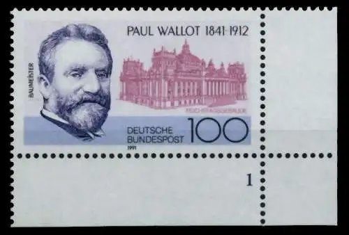 BRD 1991 Nr 1536 postfrisch FORMNUMMER 1 76CE06