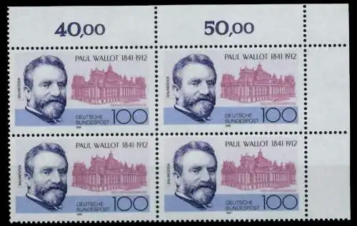 BRD 1991 Nr 1536 postfrisch VIERERBLOCK ECKE-ORE 76CE12