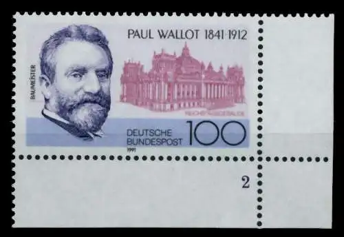 BRD 1991 Nr 1536 postfrisch FORMNUMMER 2 76CE16