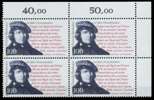 BRD 1991 Nr 1555 postfrisch VIERERBLOCK ECKE-ORE 76CE26